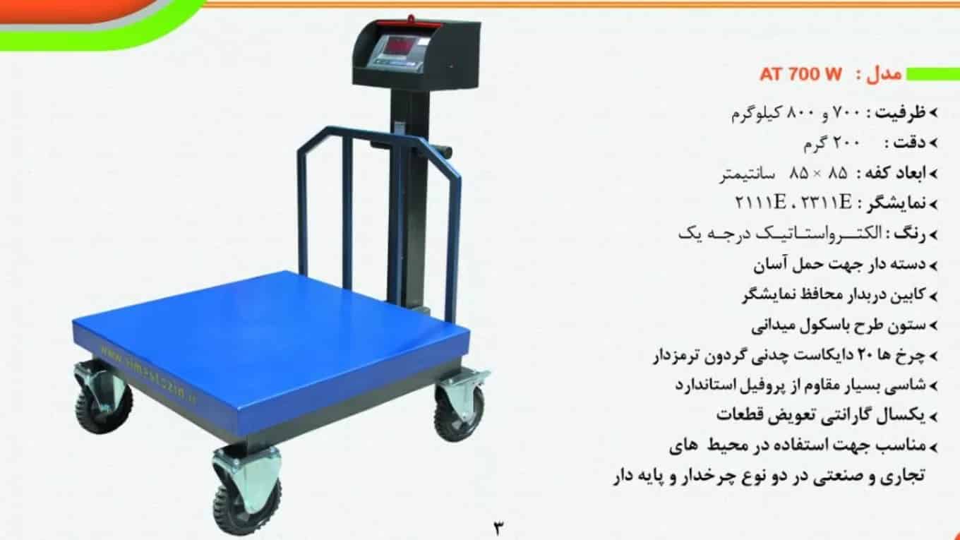 معرفی محصولات به زبان های انگلیسی و روسی AT 700 w