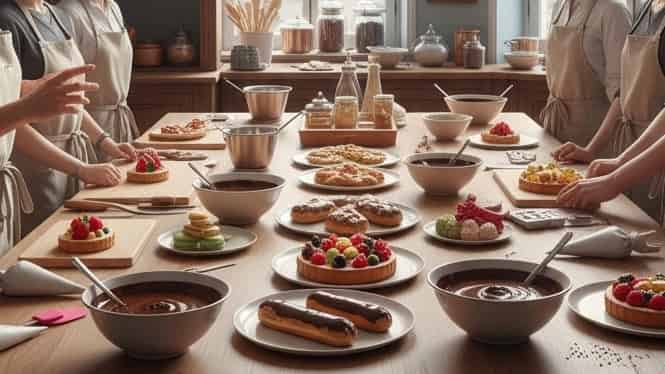 کارگاه آموزش شکلات‌سازی و دسرهای فرانسوی در ساری
