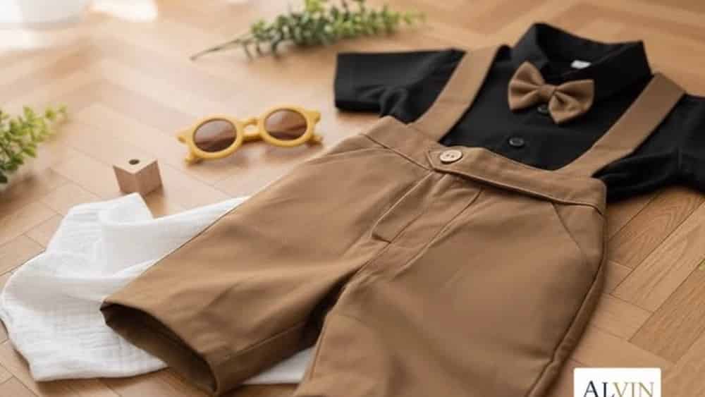 دوخت لباس کودک با طرح اختصاصی در مزون لباس کودک آلوین
