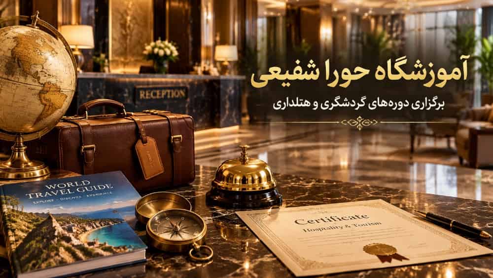 برگزاری دوره‌ های گردشگری و هتلداری در آموزشگاه حورا شفیعی