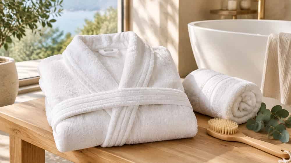 خرید انواع حوله پالتویی و تن پوش ۱۰۰ درصد پنبه بدون پرزدهی