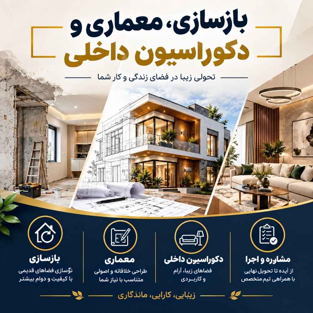 بازسازی، معماری و دکوراسیون داخلی