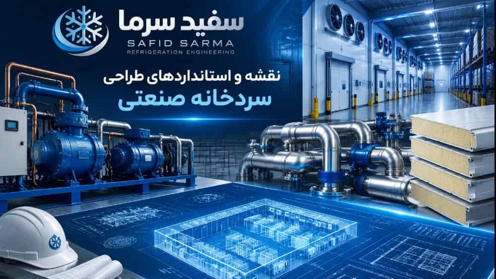نقشه و استانداردهای طراحی سردخانه صنعتی؛ راهنمای مهندسی صفر تا صد