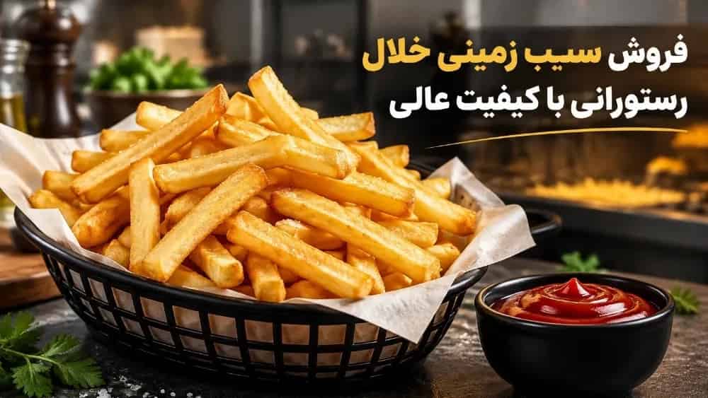 فروش سیب زمینی خلال رستورانی با کیفیت عالی