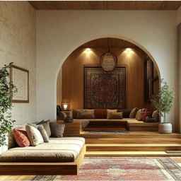 استودیو معماری ندا کارگر، طراحی و اجرای نما و محوطه در کرمان