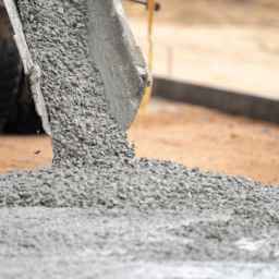 Concrete is ready for sand