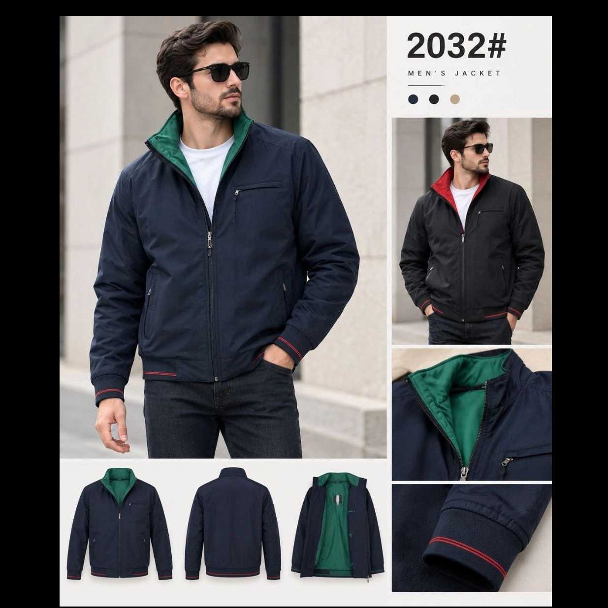 کاپشن کتان دو رو