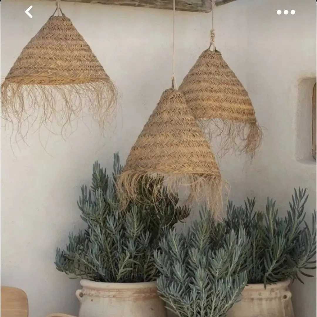 لوستر های زیبای حصیری