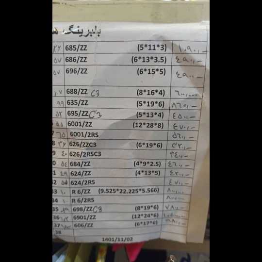 بلبرینگ میزان