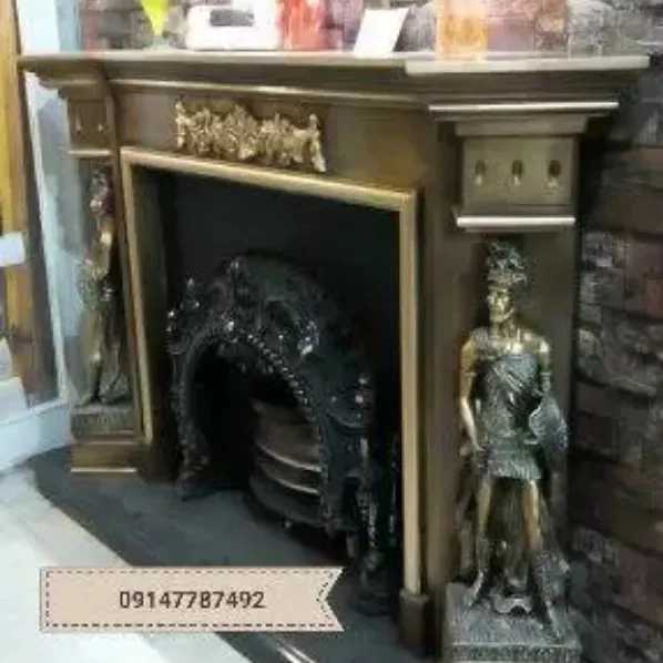 شومینه های کلاسیک(برقی،گازی،چدنی)با فرم چوب