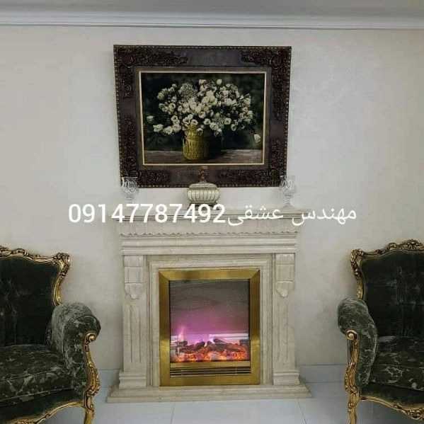 شومینه های کلاسیک(برقی،گازی،چدنی)با فرم چوب و سنگ