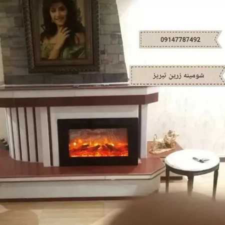 شومینه های کلاسیک(برقی،گازی،چدنی)با فرم چوب و سنگ