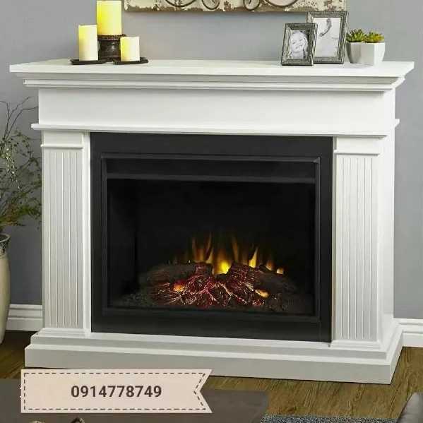 شومینه های کلاسیک(برقی،گازی،چدنی)با فرم چوب و سنگ