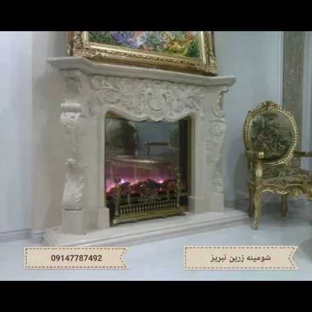 شومینه های کلاسیک(برقی،گازی،چدنی)با فرم چوب و سنگ