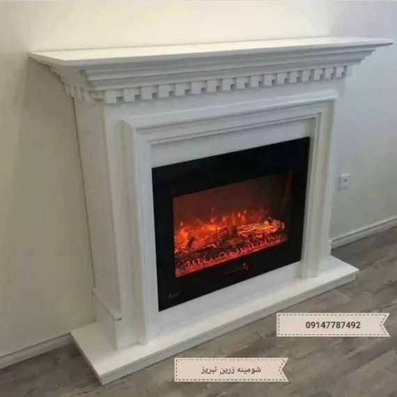 شومینه های کلاسیک(برقی،گازی،چدنی)با فرم چوب و سنگ