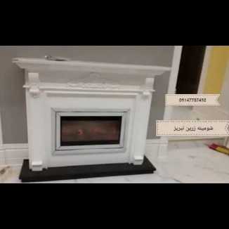 شومینه های کلاسیک(برقی،گازی،چدنی)با فرم چوب و سنگ