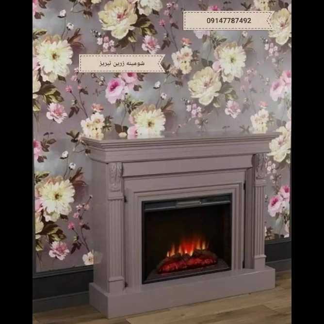 شومینه های کلاسیک(برقی،گازی،چدنی)با فرم چوب و سنگ