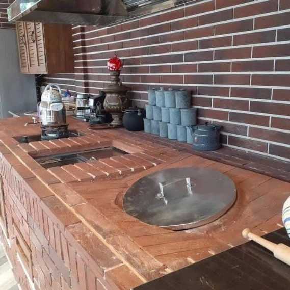 شومینه و باربیکیو و آجر نمای سنتی خوشحال