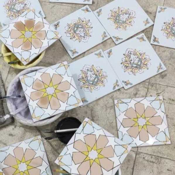 کاشی سازی سنتی هفت رنگ اصحاب هاشمی در اصفهان