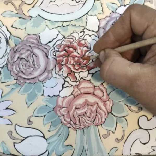 کاشی سازی سنتی هفت رنگ اصحاب هاشمی در اصفهان