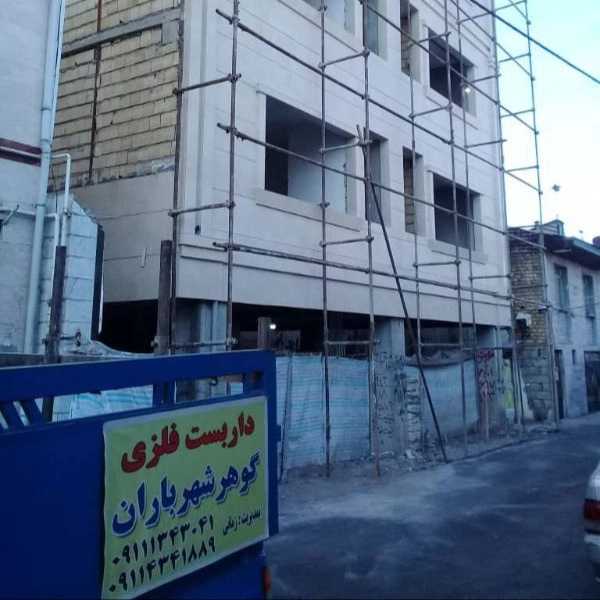داربست فلزی شهر باران در رشت