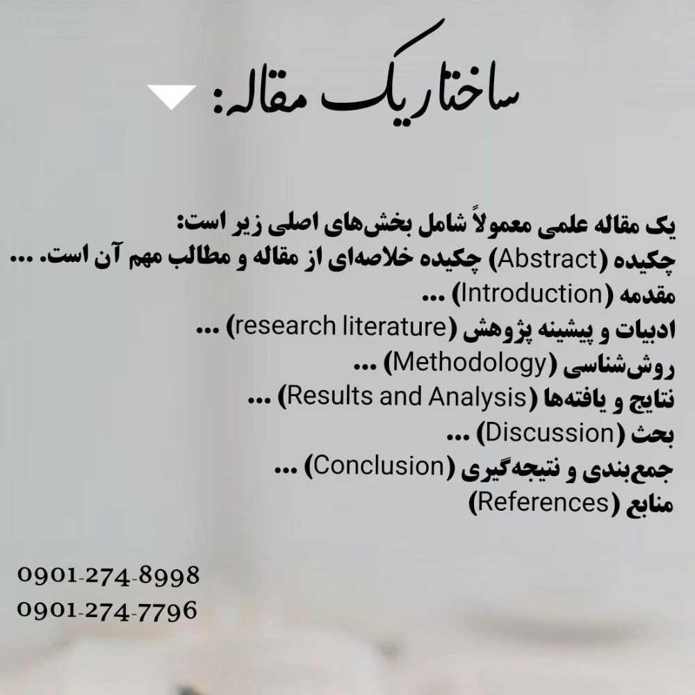 ویژگی مقاله