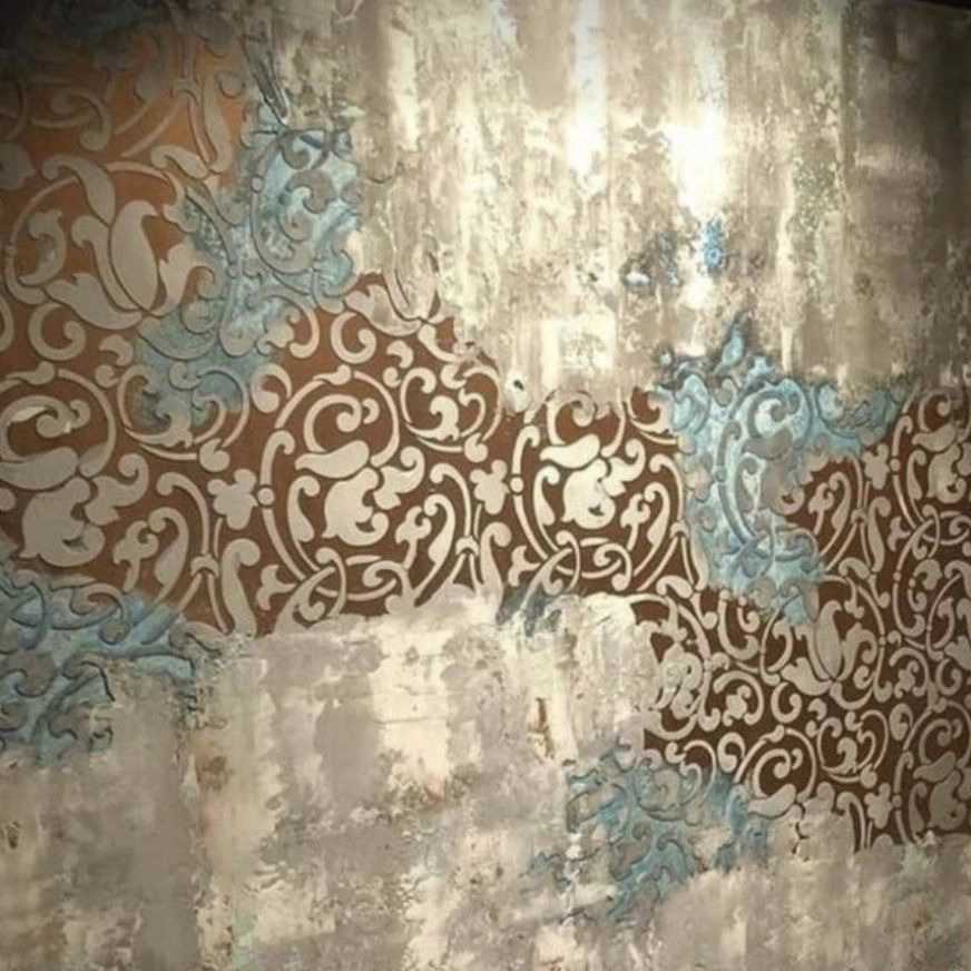 پتینه کاری و مجری و طرح میکروسمنت استوکو طرح سنگ اسدی در تبریز