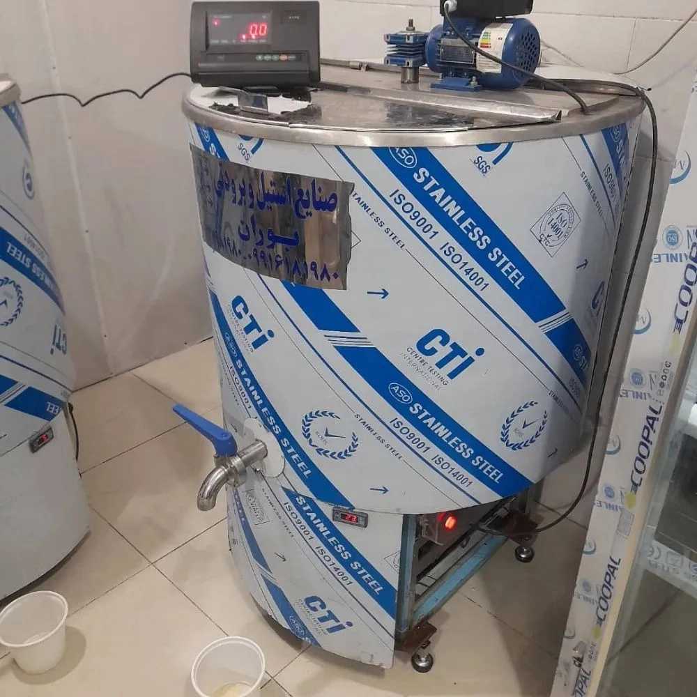 نصب قسمت توزین روی مخزن شیر سردکن