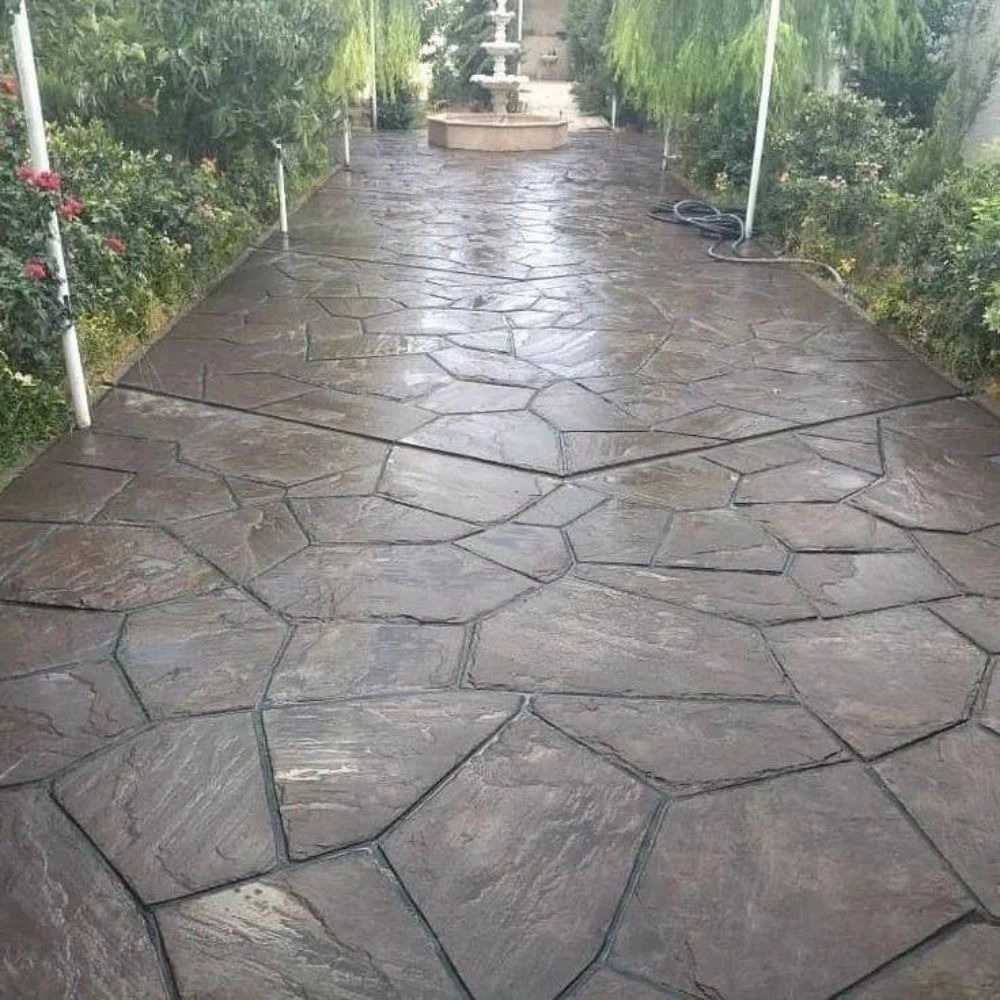 اجرای سنگ کف حیاط