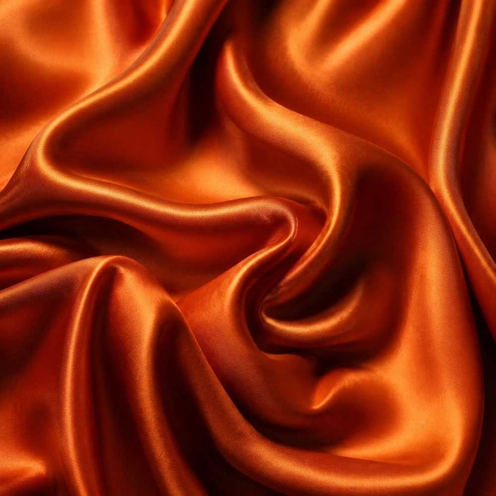 پارچه سیلک رنگ نارنجی آجری