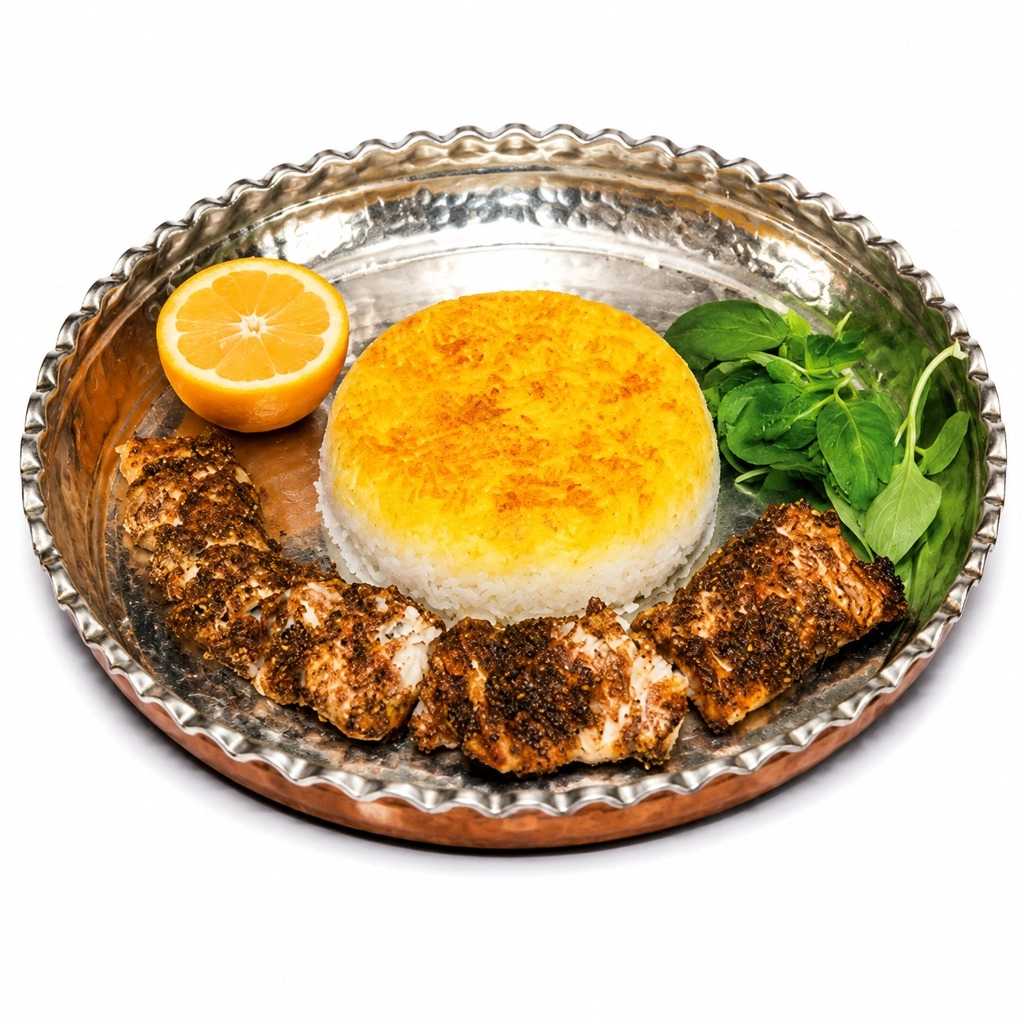 چلوماهی قزل آلا عربی(کبابی)