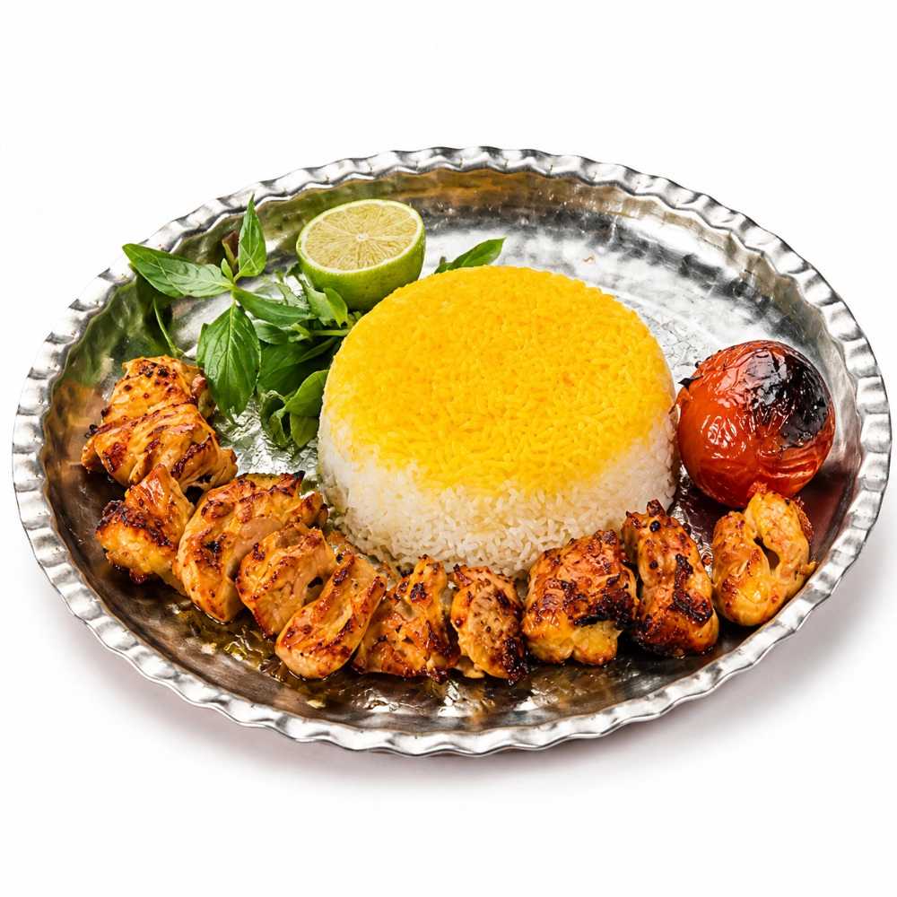 چلوجوجه کباب هندی(ران)