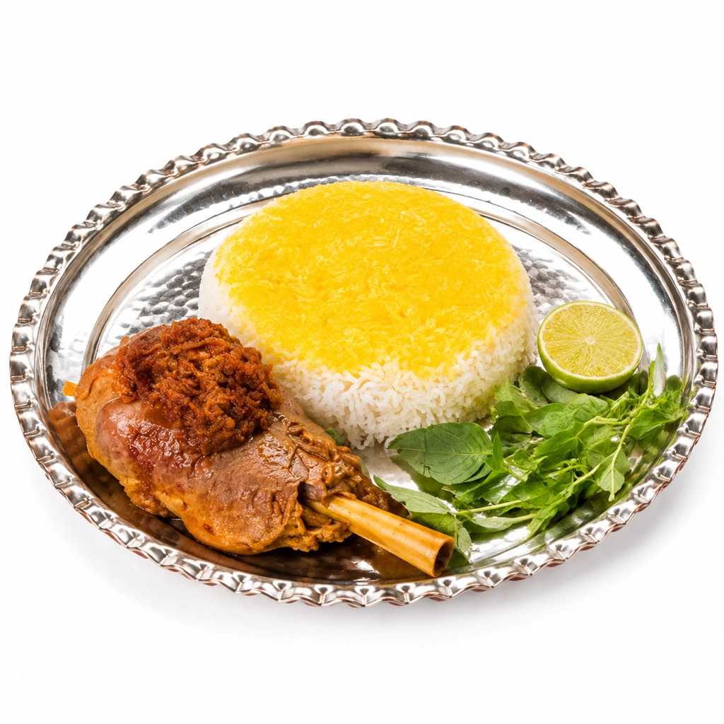 چلو ماهیچه بوقلمون 1 نفره