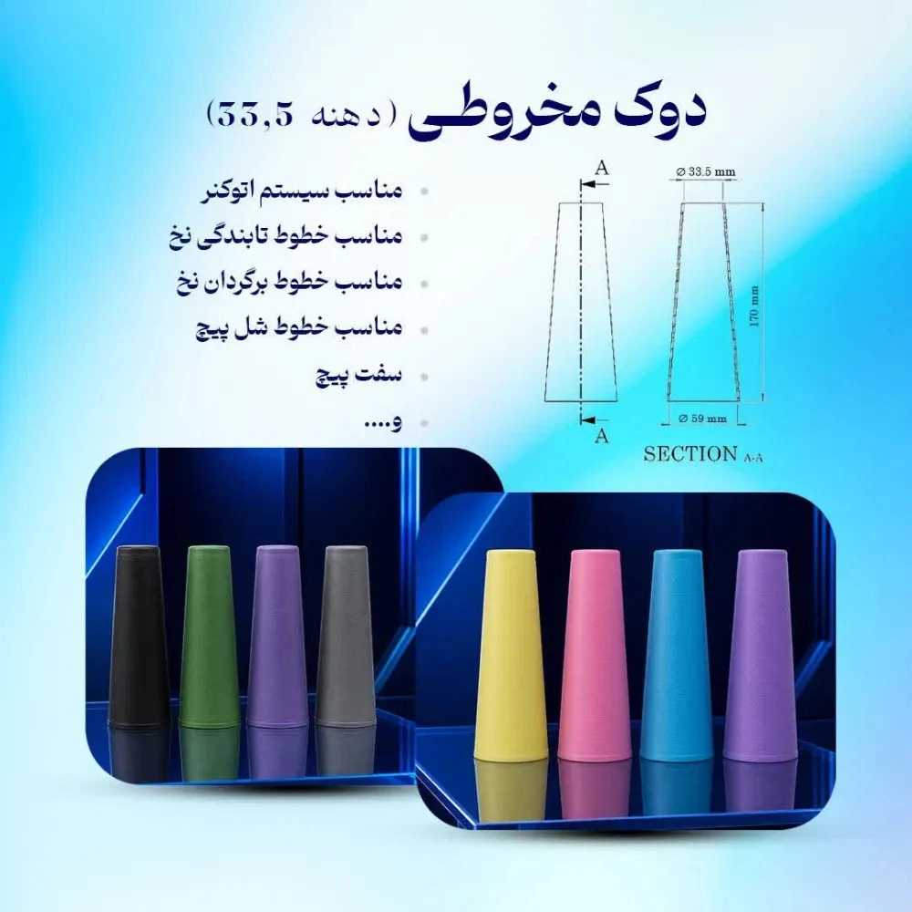 دوک مخروطی دهنه 33.5