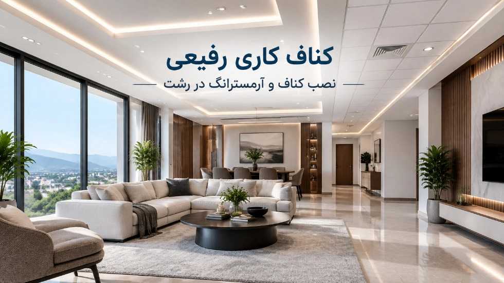 کناف کاری رفیعی، نصب کناف آرمسترانگ و سقف کاذب در رشت