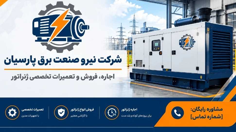شرکت نیرو صنعت برق پارسیان، اجاره فروش و تعمیرات ژنراتور در تهران