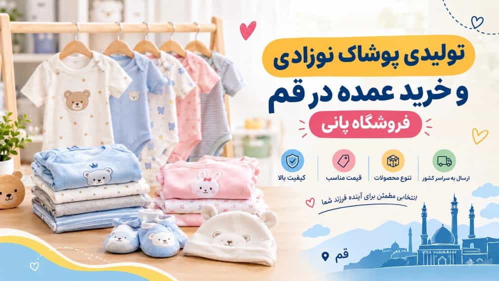 تولیدی پوشاک نوزادی و خرید عمده در قم