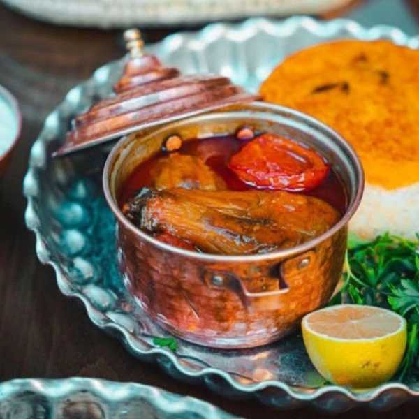 کته خورشت بادمجان