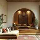 استودیو معماری ندا کارگر، طراحی و اجرای نما و محوطه در کرمان