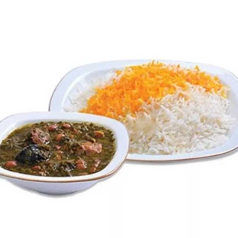 چلو خورشت قرمه سبزی