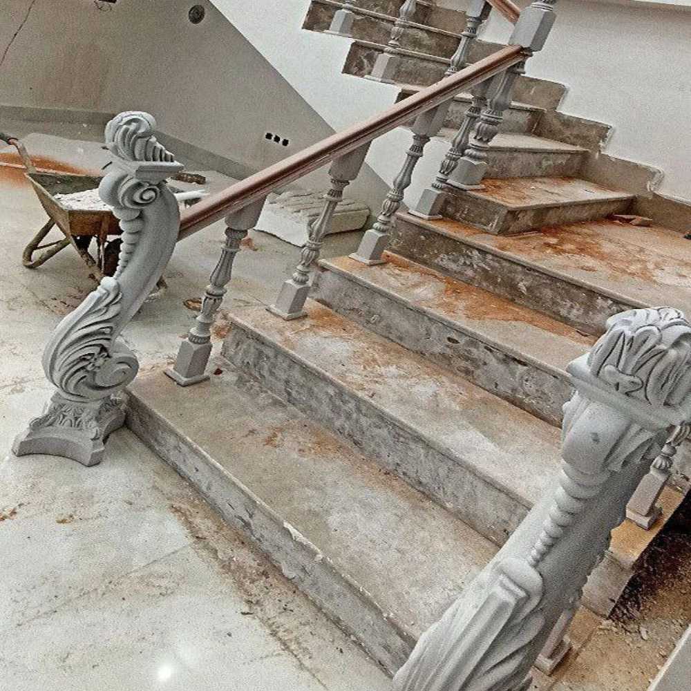 نرده چوبی پایه سی ان سی جنس راش