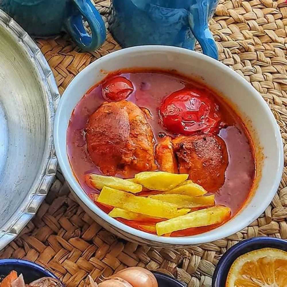 چلو ترش کباب محلی