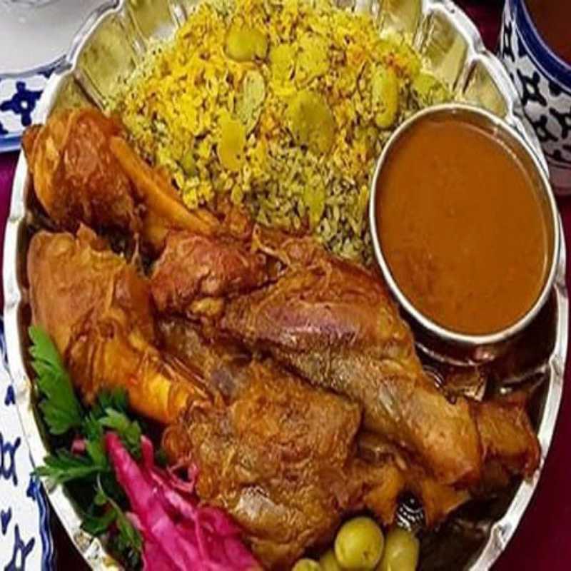 باقالی پلو با ماهیچه بوقلمون(روزهای شنبه)