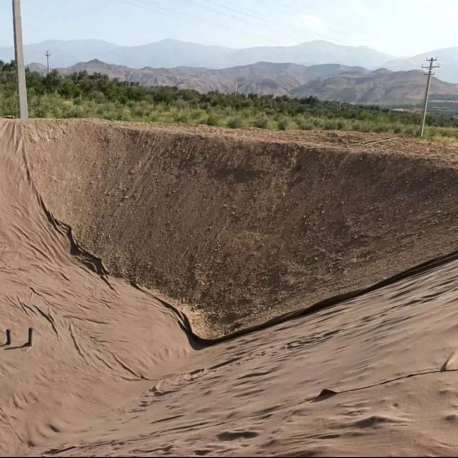 ورق ژئوممبران و استخر خاکی