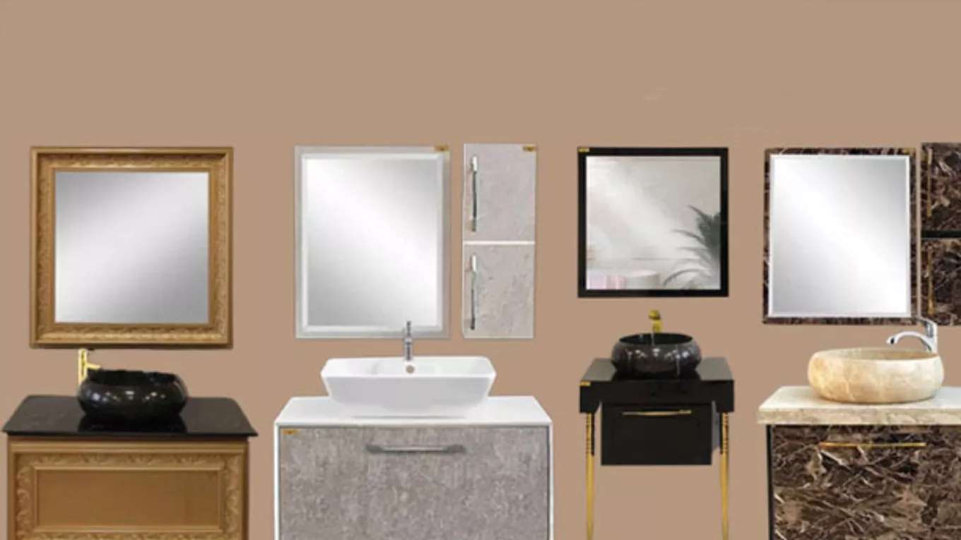 آینه باکس و کابین روشویی زیتون