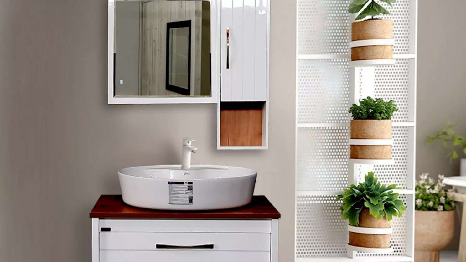 آینه باکس و کابین روشویی زیتون
