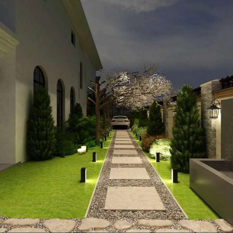 محوطه سازی و آبنم چاری ایوانکی