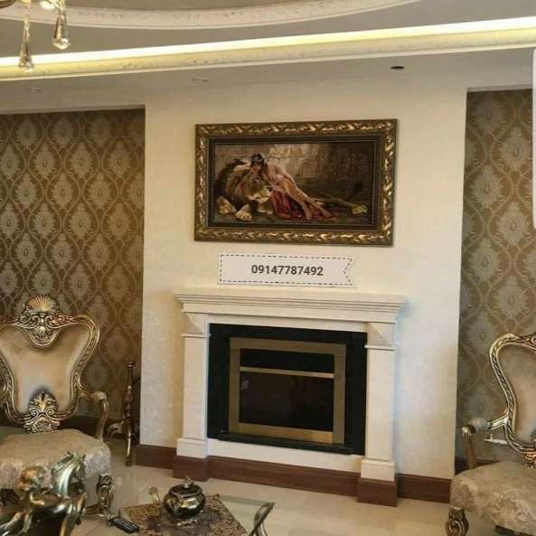 شومینه های کلاسیک(برقی،گازی،چدنی)با فرم چوب و سنگ
