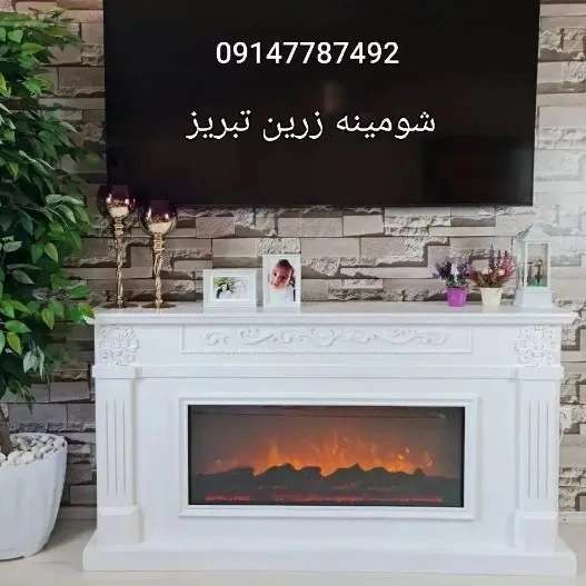 شومینه های کلاسیک(برقی،گازی،چدنی)با فرم چوب و سنگ