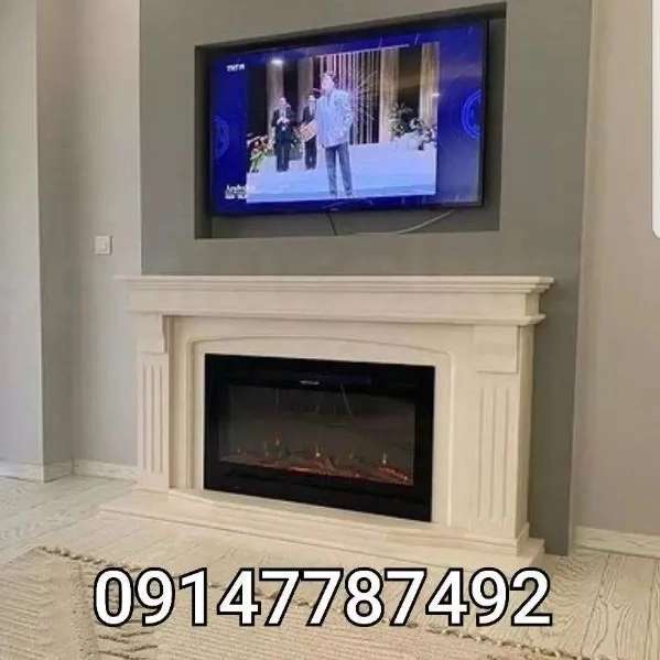 شومینه های کلاسیک(برقی،گازی،چدنی)با فرم چوب و سنگ